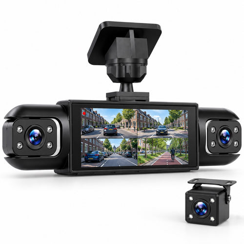 QuadView 360 Auto Dashcam | 4 Camera's Voor, Achter, Links en Rechts