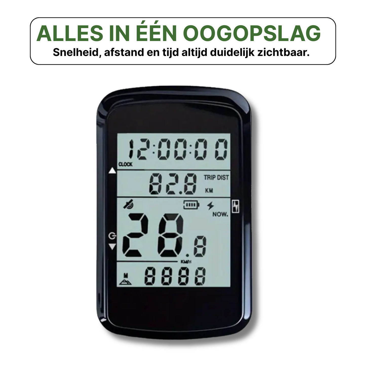 VeloxRide™ Fietscomputer – Draadloos, Oplaadbaar & 35u Accu