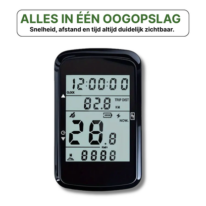 VeloxRide™ Fietscomputer – Draadloos, Oplaadbaar & 35u Accu