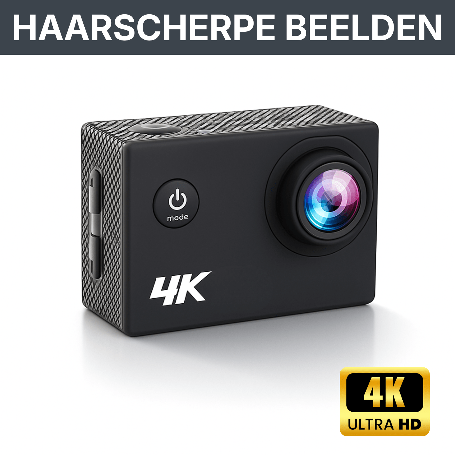 4K action camera met ultra HD lens voor haarscherpe beelden