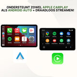Drivemate 18 cm scherm met ondersteuning voor Apple CarPlay, Android Auto en draadloos streamen – compatibel met iPhone en Android