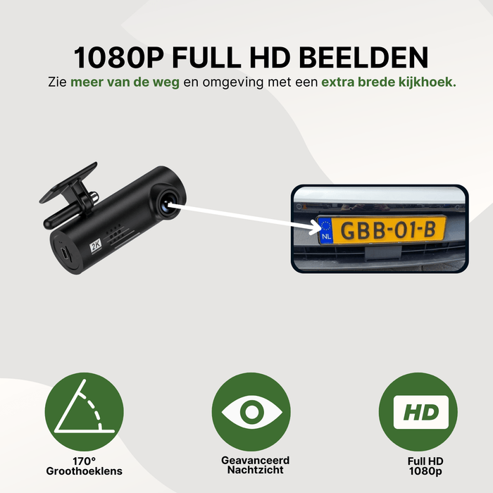 Ook in het donker alles scherp.