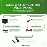 Camerabeeld op autodisplay met parkeerhulplijnen via achteruitrijcamera