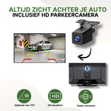 AutoSync Pro met HD-achteruitrijcamera, 170° kijkhoek en radarsensoren voor veilig en eenvoudig parkeren.