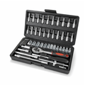 Professionele Doppenset met Ratel – Complete 46-delige Gereedschapskoffer