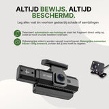 DriveVision dashcam met 1080p opname detecteert botsingen en slaat belangrijke beelden automatisch veilig op