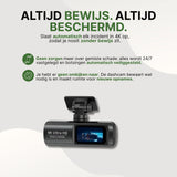 GuardianView Pro dashcam legt automatisch alle incidenten vast in 4K, met 24/7 opname en veilige opslag van belangrijke beelden zonder handmatige actie.