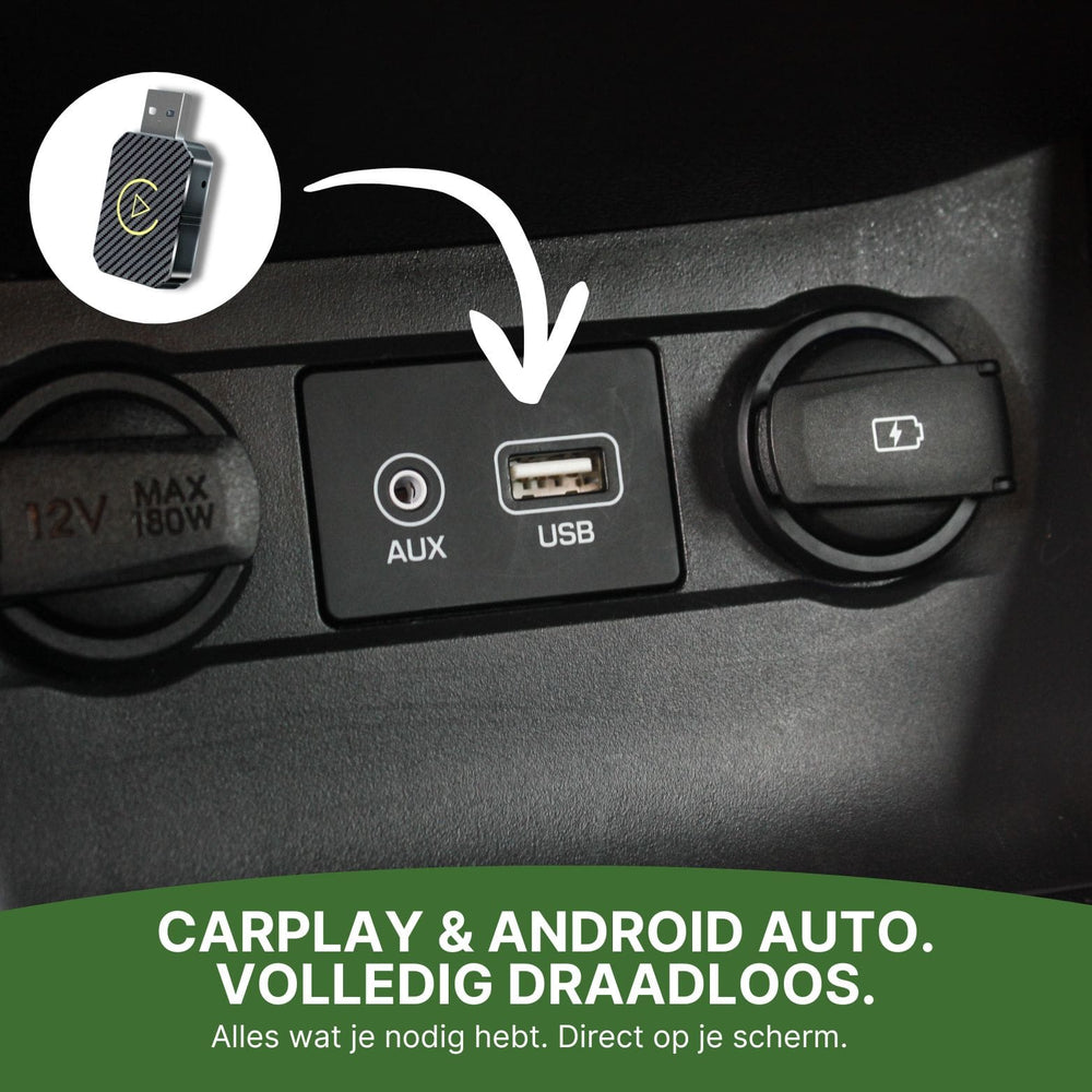 PlugWave in USB-poort van auto