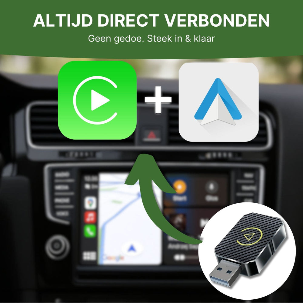 PlugWave direct verbonden in auto