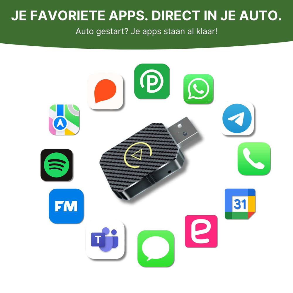 Favoriete apps op autoscherm