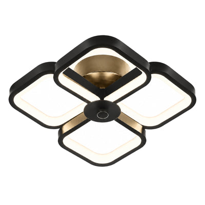 Quadrova – Plafondlamp LED Modern Geometrisch Zwart, voor Woonkamer