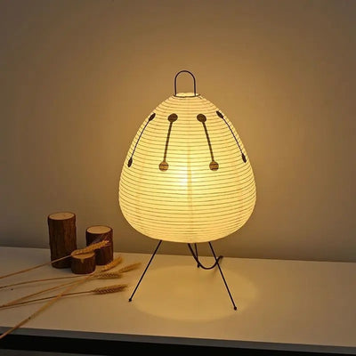 Rizova – Japanse Tafellamp, Rijstpapier Lamp met Driepoot