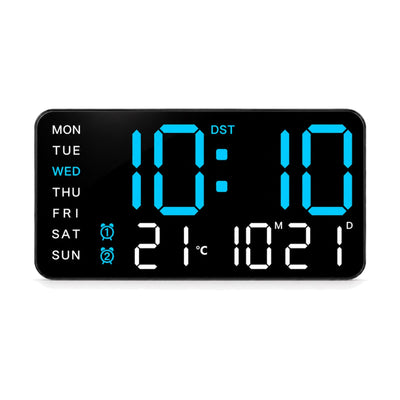Tempova – Digitale Klok met Datum en Temperatuur, LED Wandklok