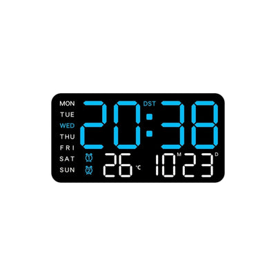 Tempova – Digitale Klok met Datum en Temperatuur, LED Wandklok
