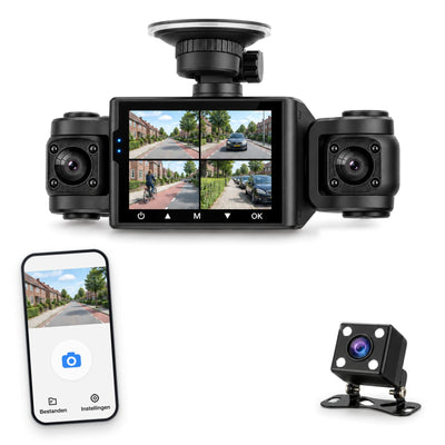 VisionEdge™ 360° Full HD Dashcam met Wifi, Nachtzicht & App-koppeling